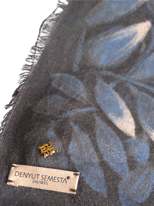 Deep Blue-Grey Kain Wrap-Around