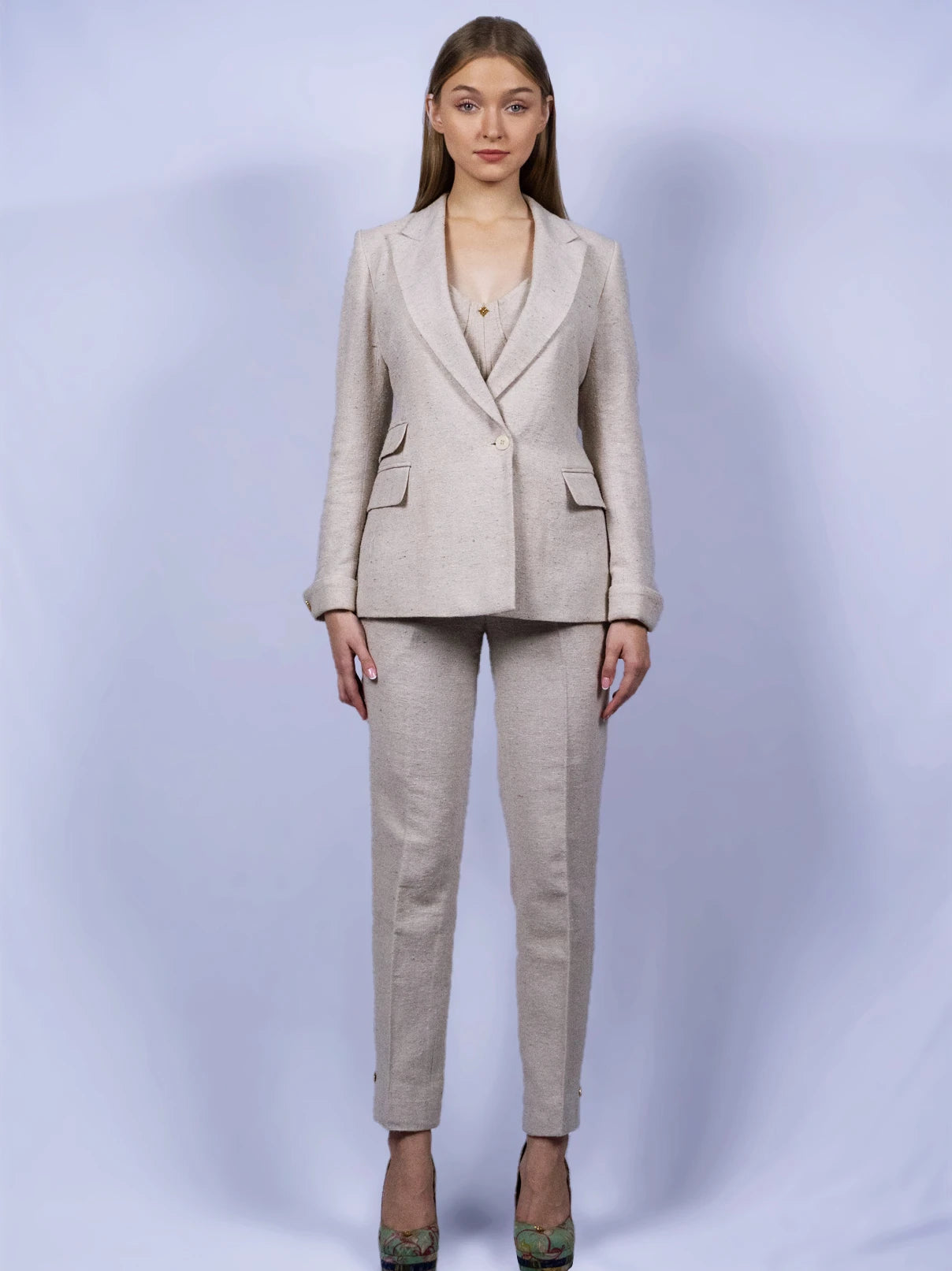 Blazer croisé beige