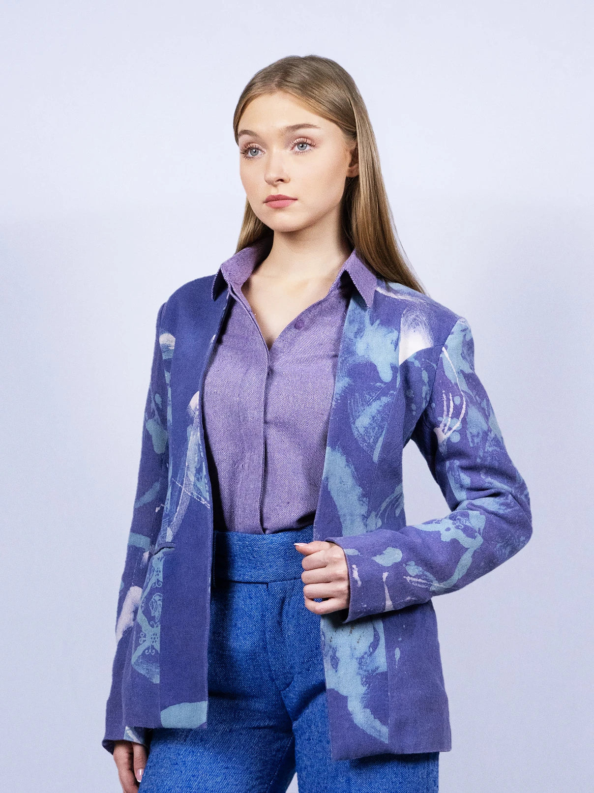 Blazer bleu ardoise foncé