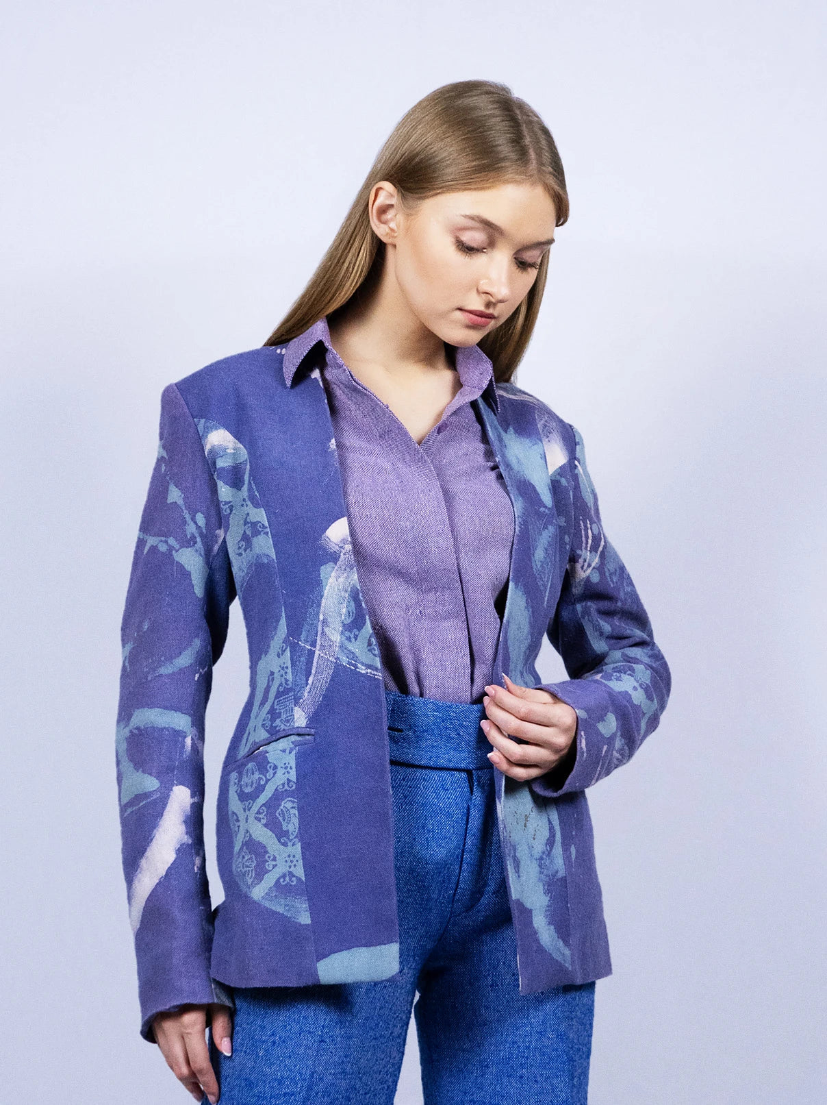 Blazer bleu ardoise foncé