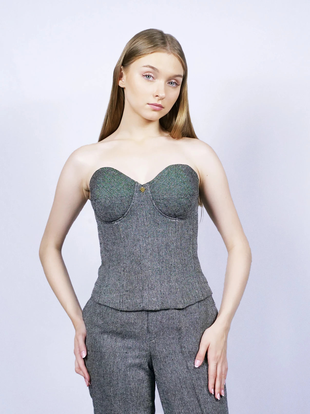 Bustier gris foncé