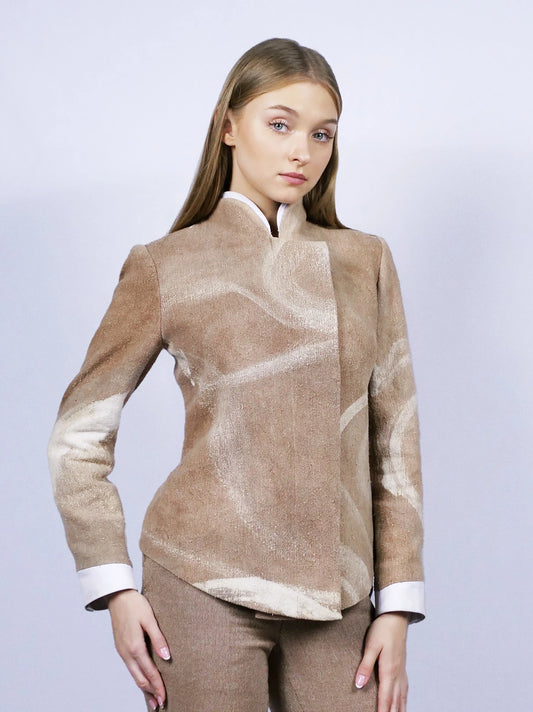 Warm Sand-Beige Blazer