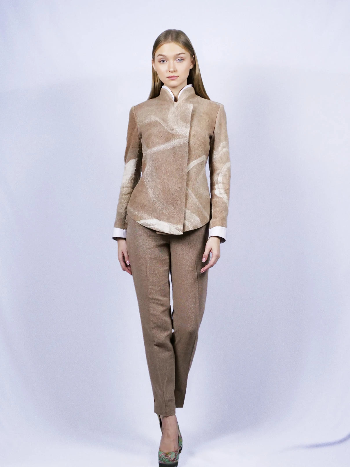 Blazer beige sable chaud