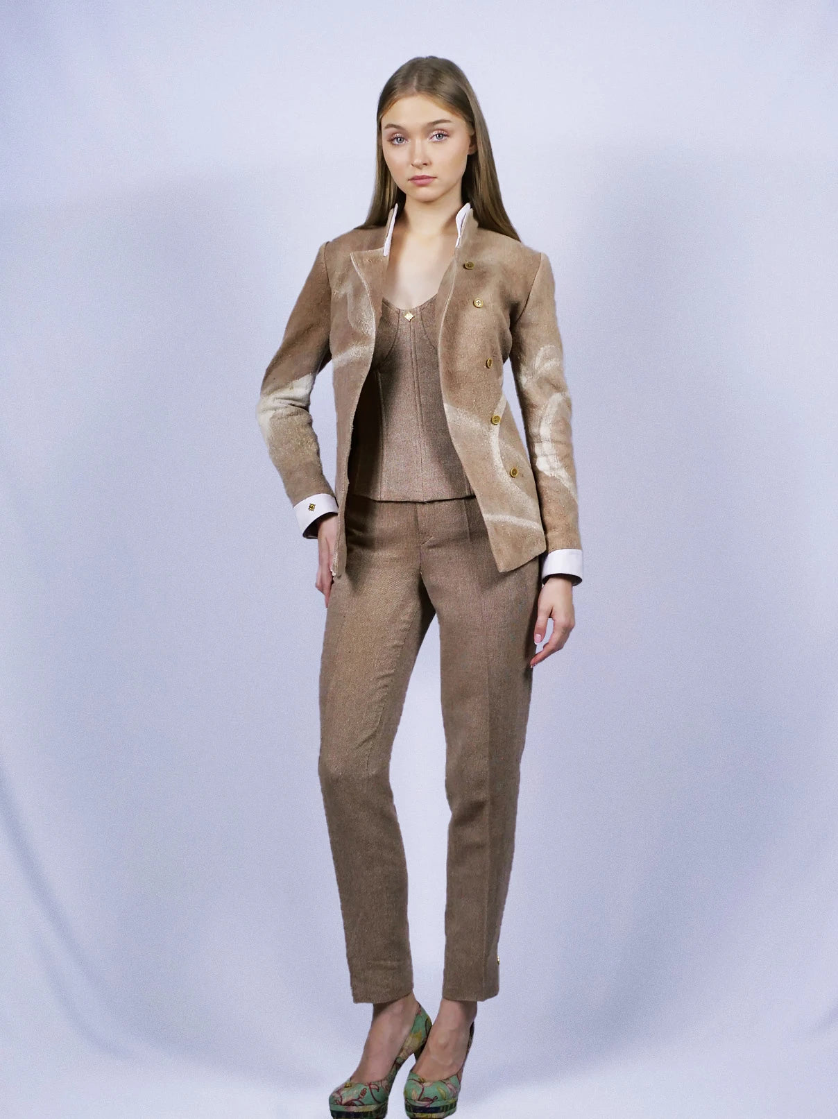 Blazer beige sable chaud