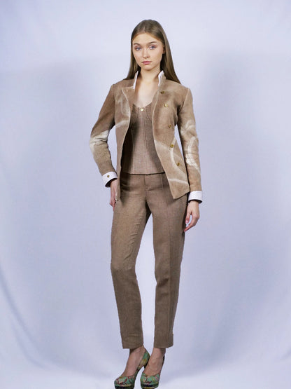 Blazer beige sable chaud