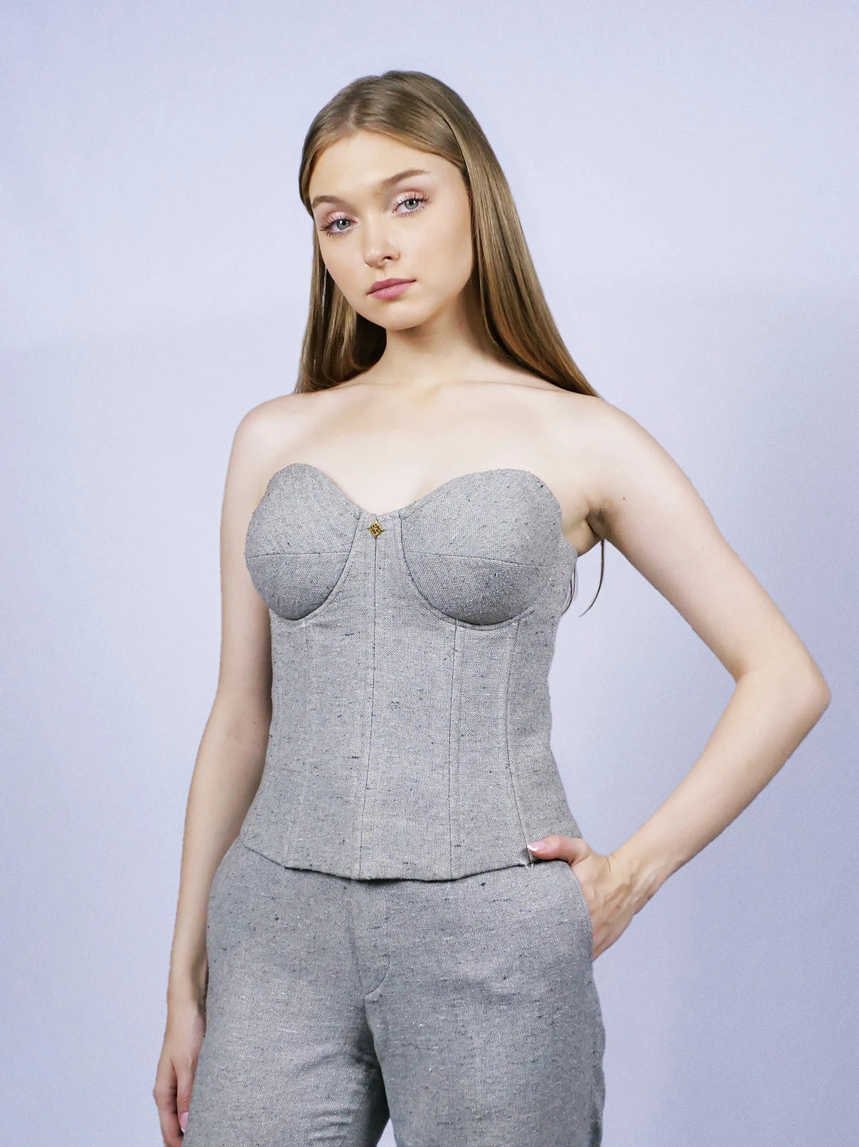 Bustier gris clair