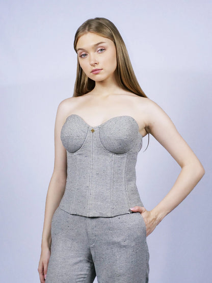 Bustier gris clair