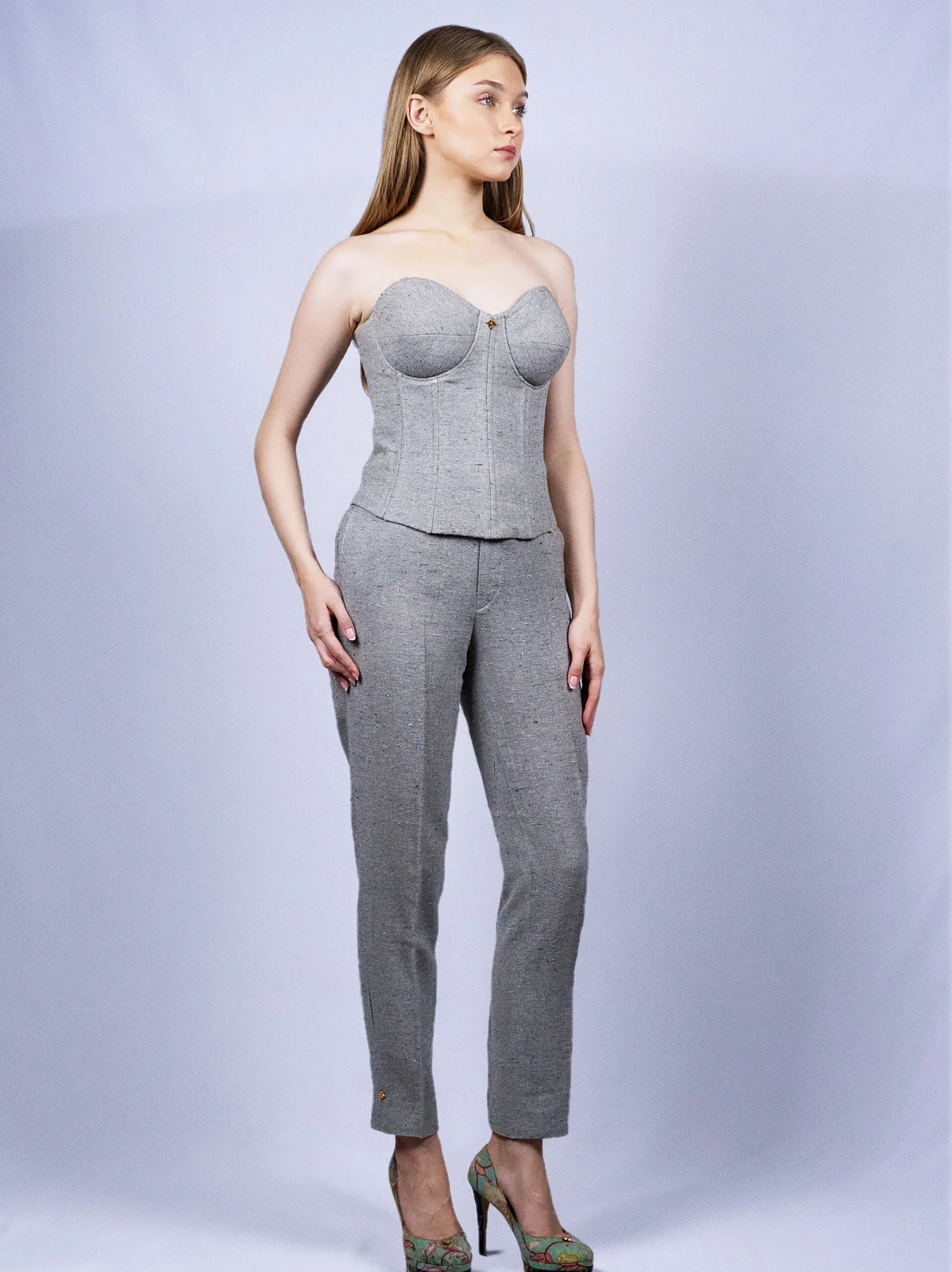 Bustier gris clair