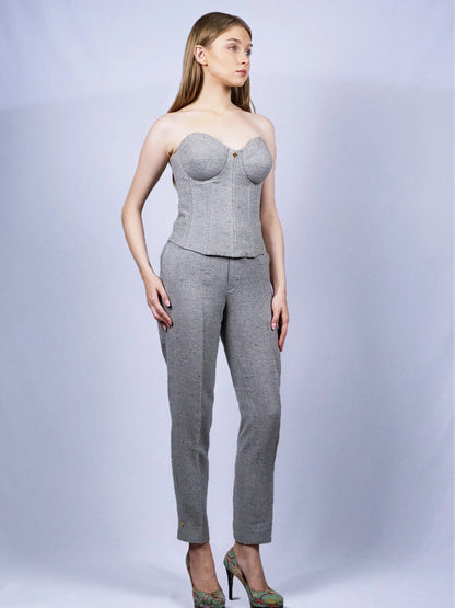 Bustier gris clair