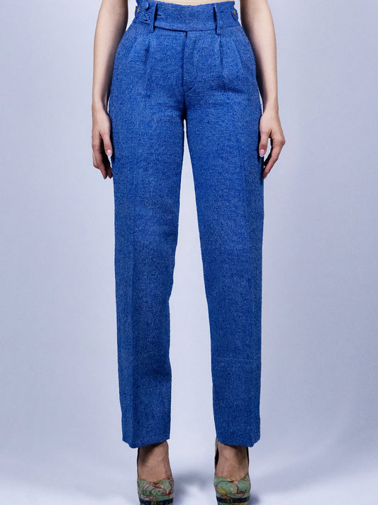 Royal Blue Double Pleated Pants