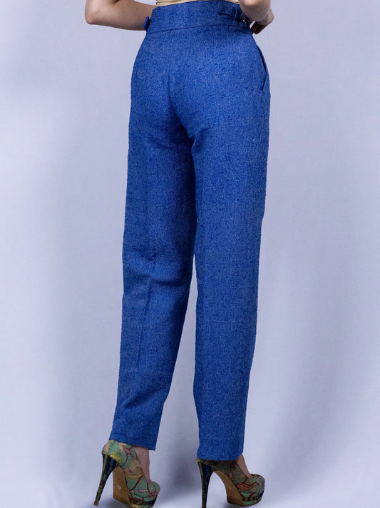 Royal Blue Double Pleated Pants