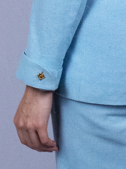 Blazer croisé bleu ciel