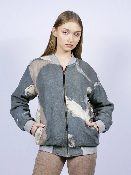 Stormy Navy Kain Bomber Jacket