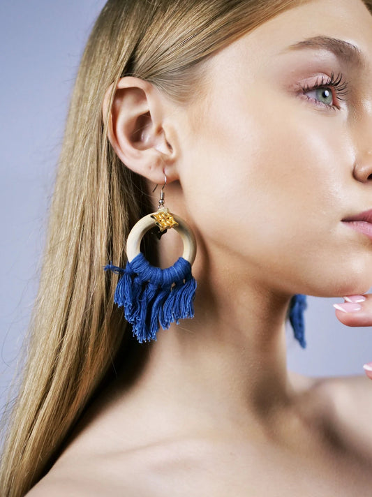 Bold Indigo Earrings