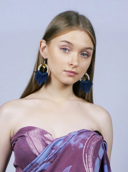 Anting-anting Indigo Tebal
