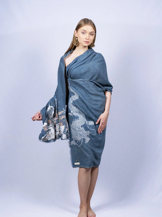 Deep Blue Dragon Kain Wrap-Around