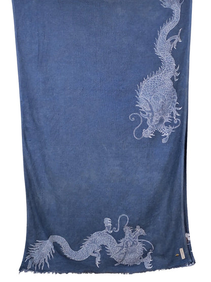 Kain Lilit Naga Biru Tua