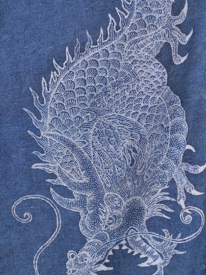 Kain Lilit Naga Biru Tua