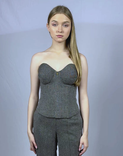 Bustier gris foncé