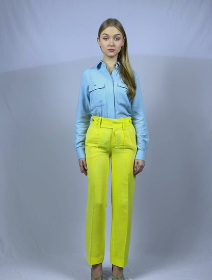 Chemisier boutonnable bleu ciel doux