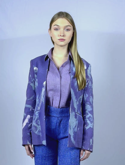 Blazer bleu ardoise foncé